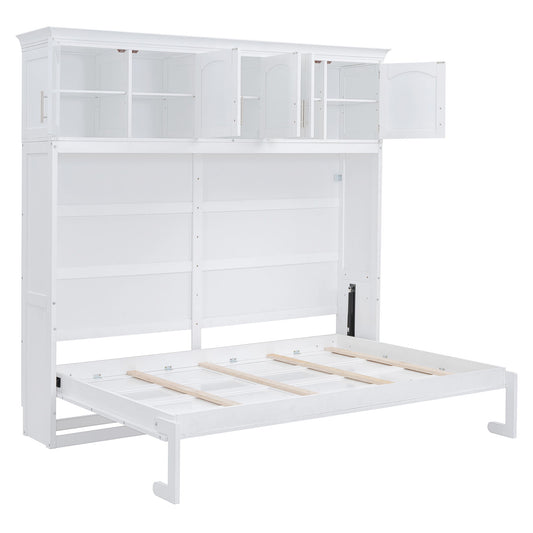 Murphy Modern Bed With Top Cabinets For Space Saving And Comfort