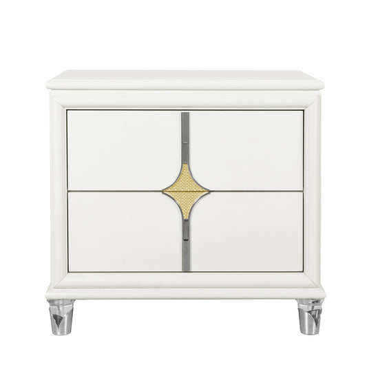 Uriuni - Nightstand - Gold / White