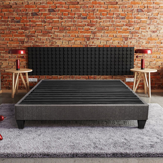 14" Upholstered Platform Bed Base, Mattress Foundation