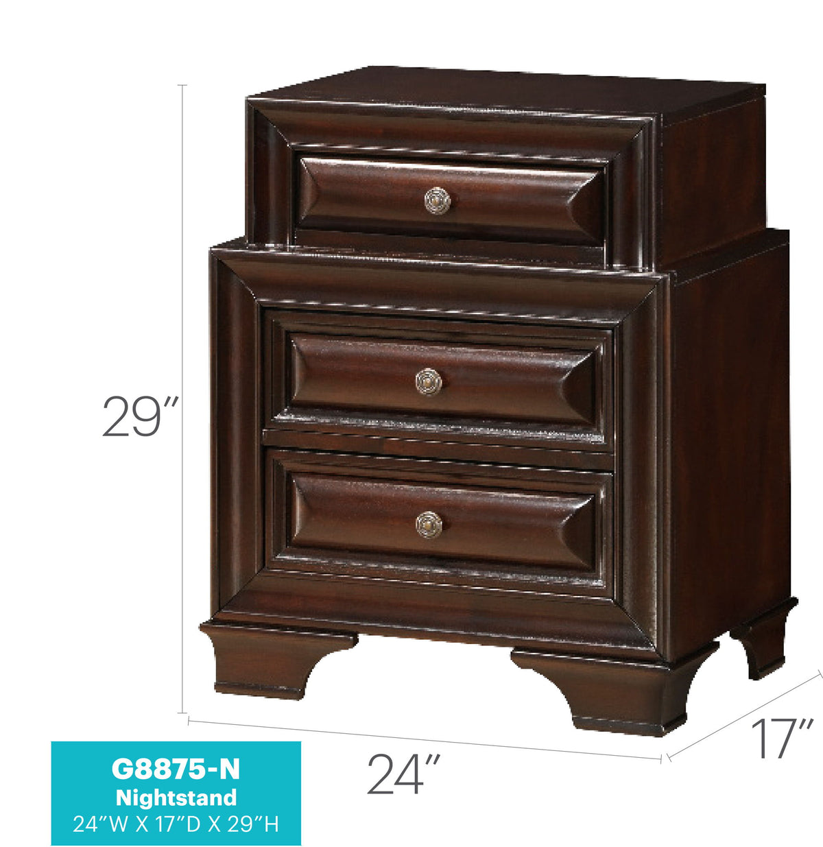 LaVita - Nightstand - Cappuccino