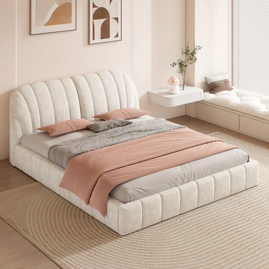 Elegant Design Upholstered Platform Bed