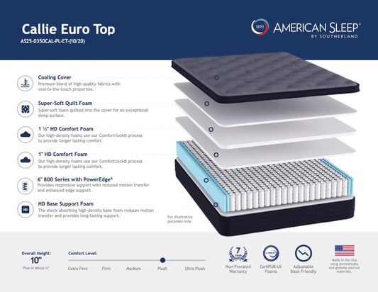 Callie Plush Euro Top 10"