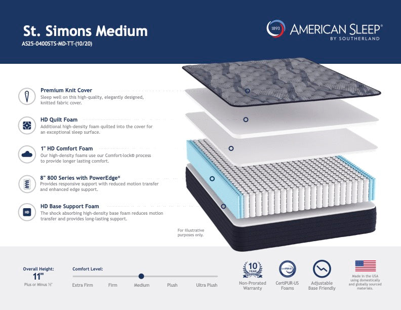 St. Simons Medium 11"