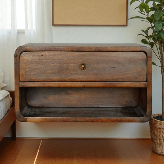 Curve Upper Slot Floating Nightstand