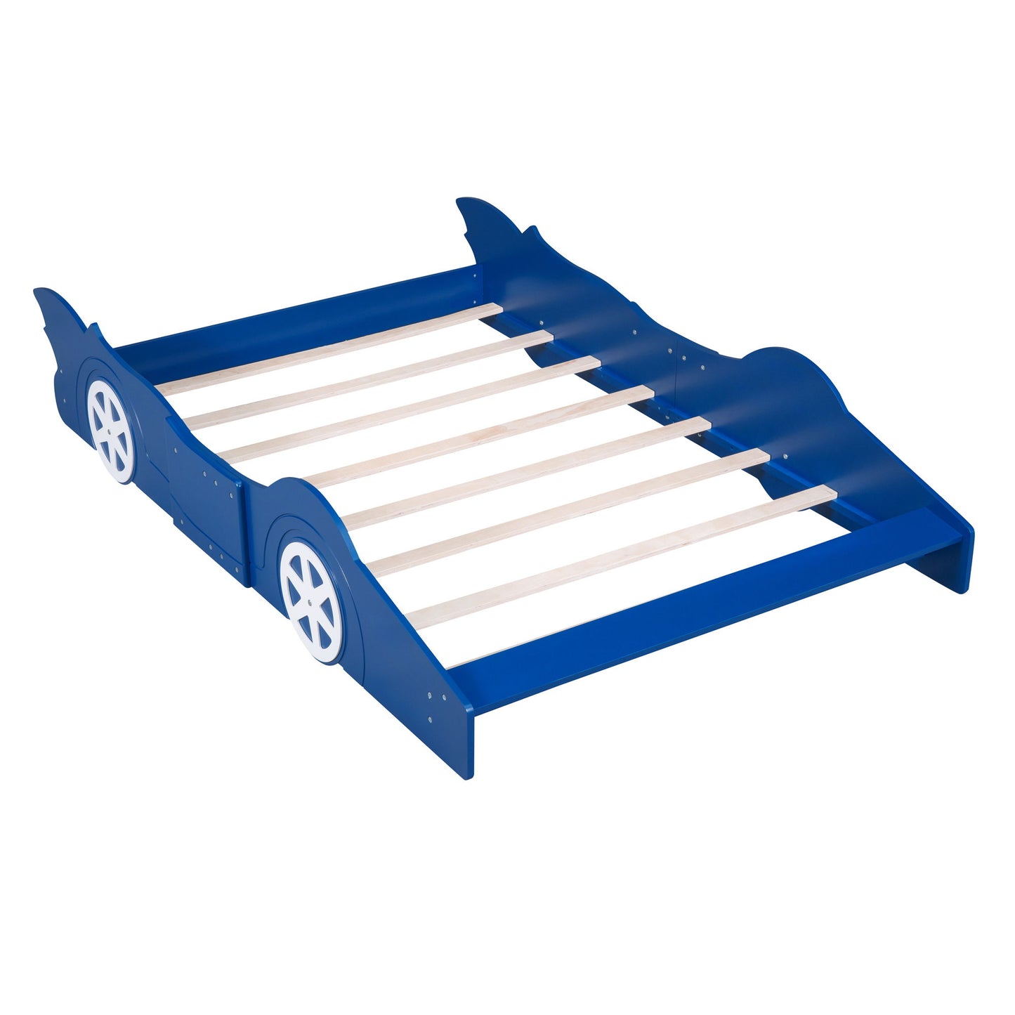 Race Car Shaped Platform Bed & Wheels