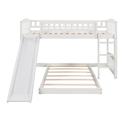Functional Bunk Bed With Convertible Ladder And Slide