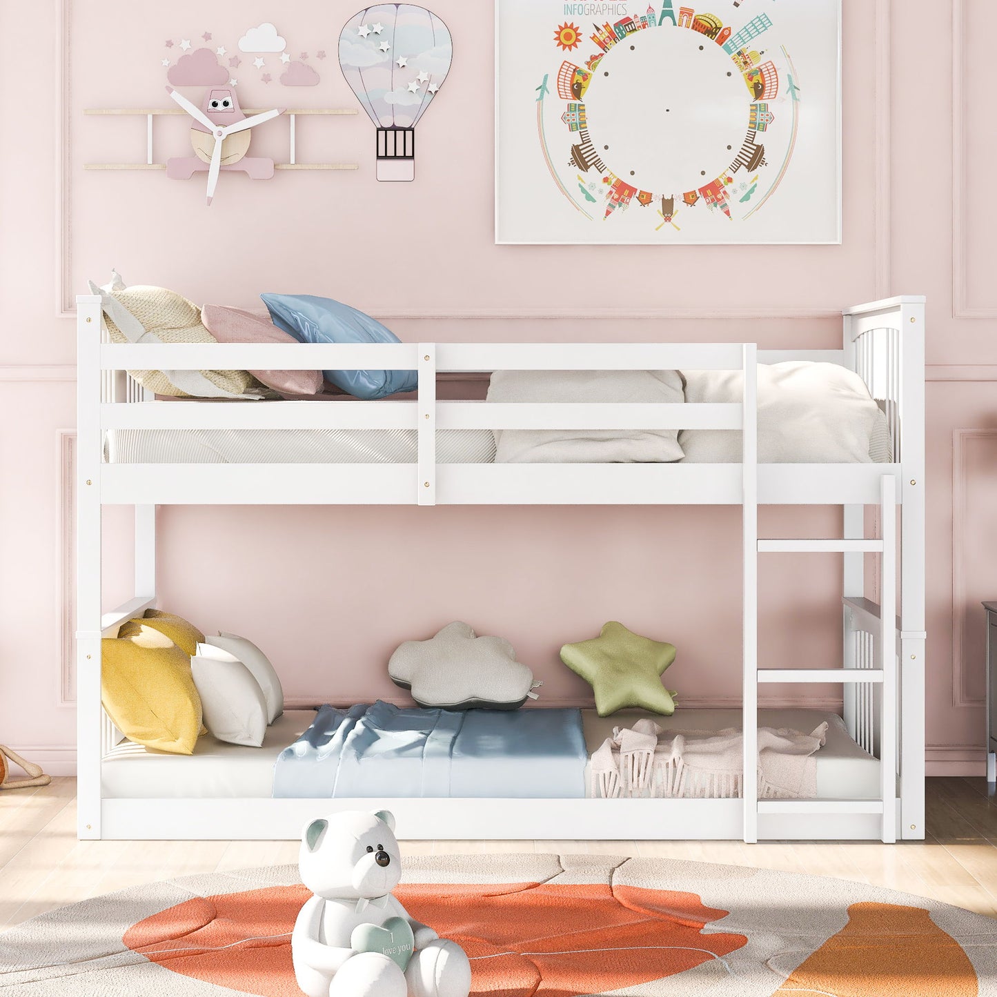 Guardrails Bunk Bed With Ladder