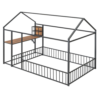 House Frame With Desk, Shelves, Power Outlets And USB Ports