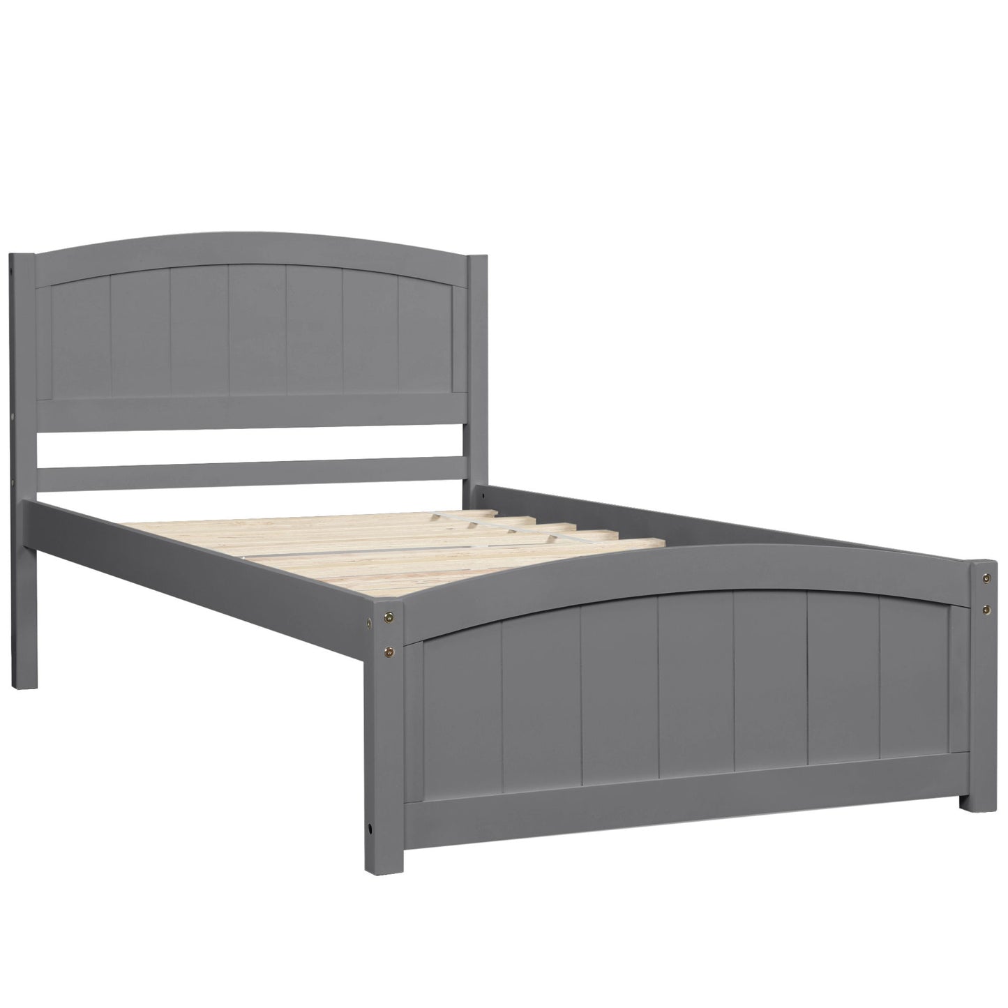 Platform Bed & Headboard, Footboard And Wood Slat Support