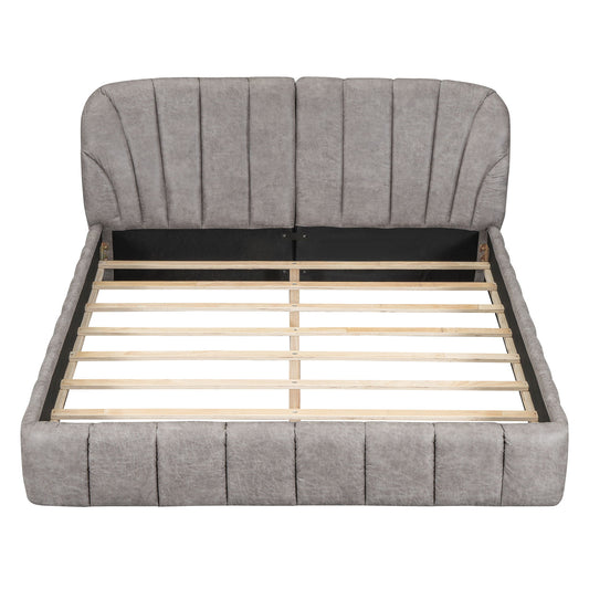 Elegant Design Upholstered Platform Bed