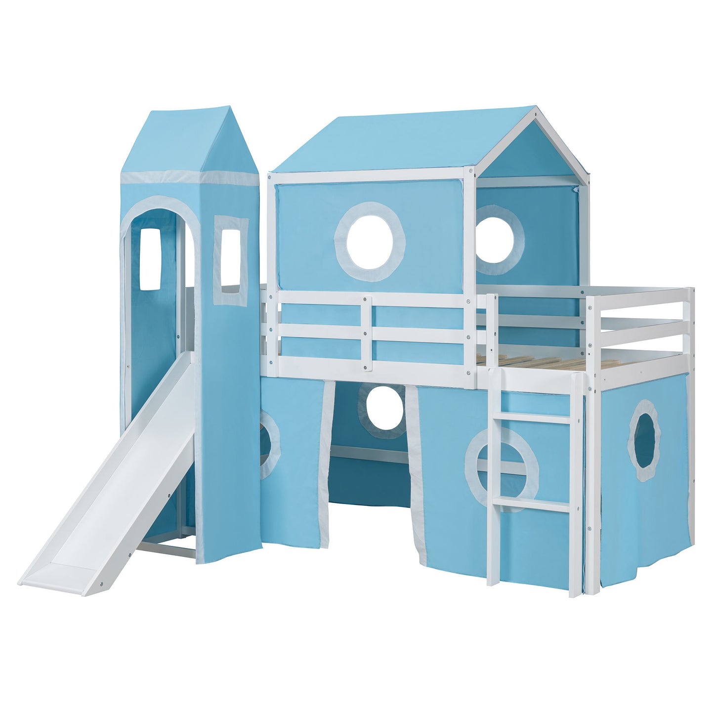 Loft Bed & Slide Tent And Tower