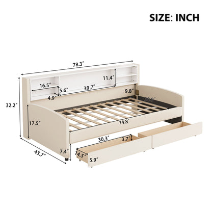 Luxurious Upholstered Platform Bed With Storage Drawers