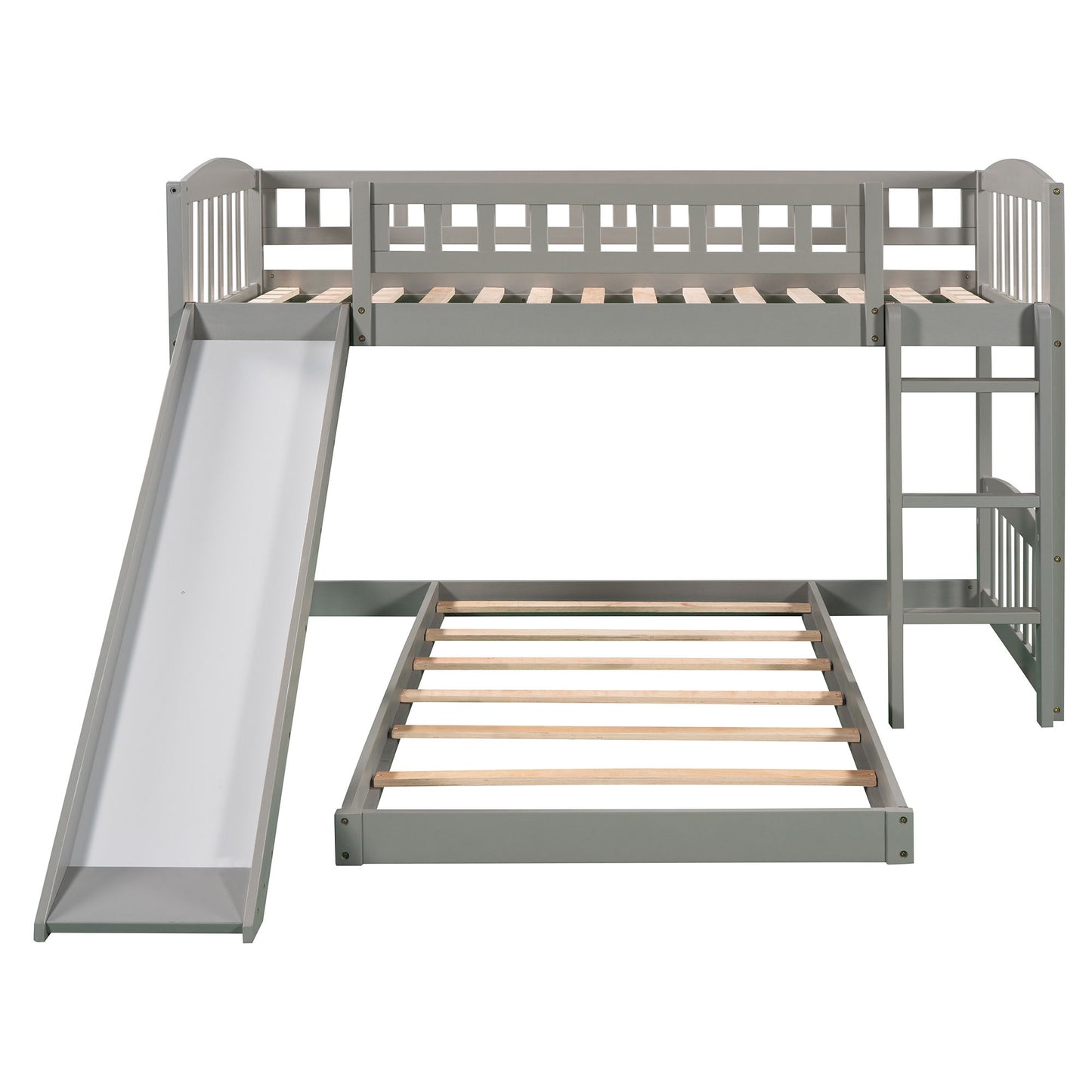 Functional Bunk Bed With Convertible Ladder And Slide