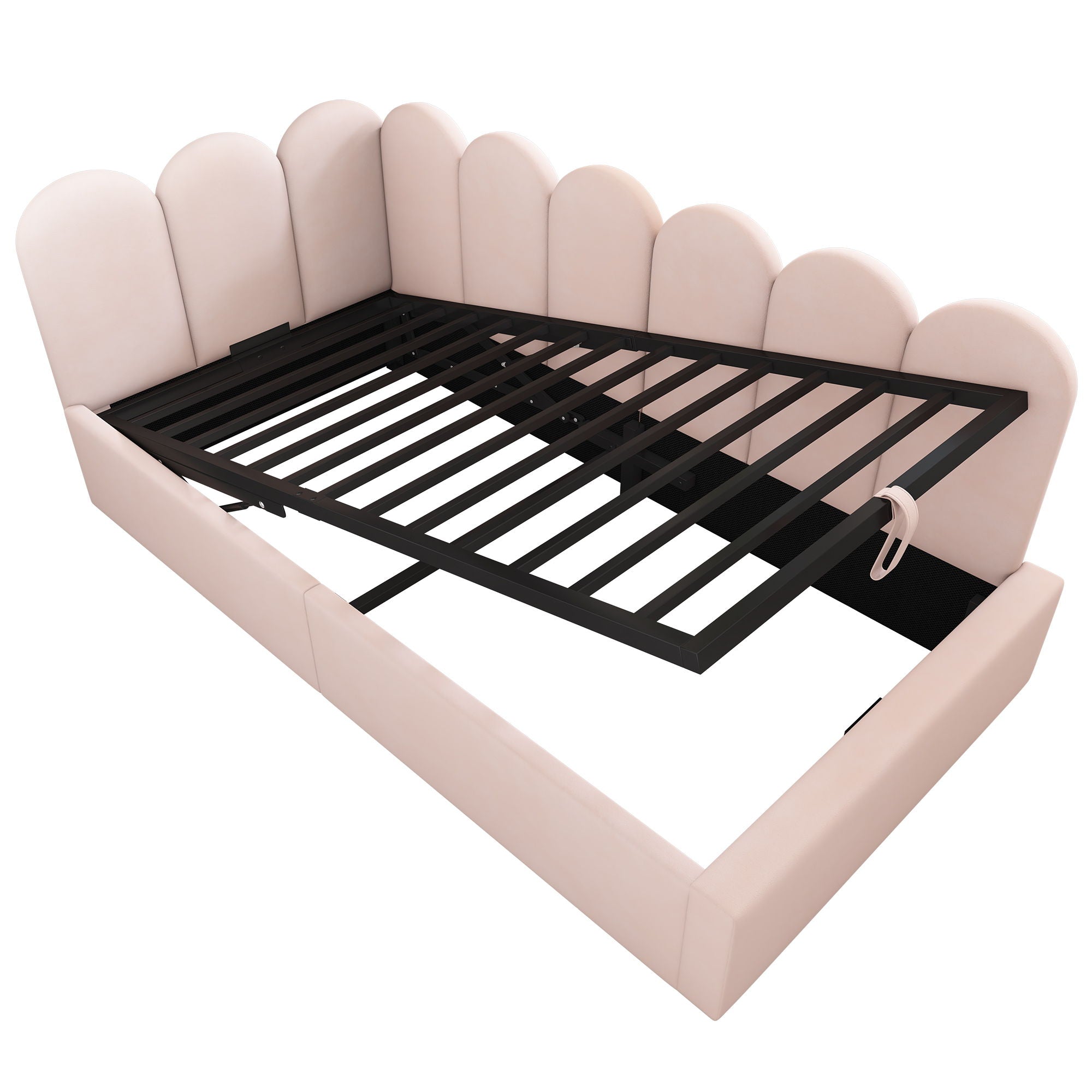 Upholstered Daybed With Metal Slatted Base - Thumbnail 5