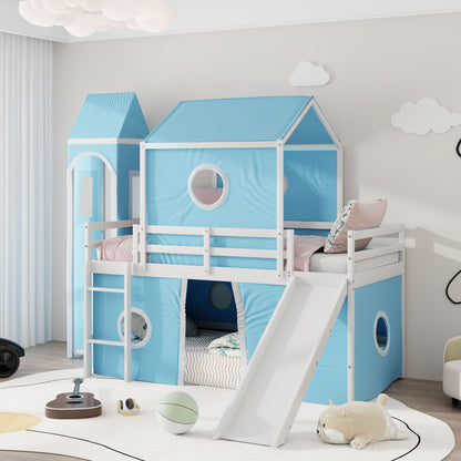 Loft Bed & Slide Tent And Tower