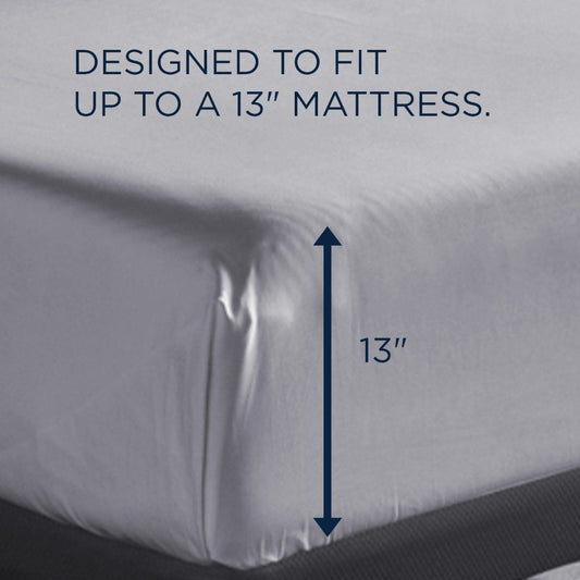 Linens - Tempur Classic Cotton Sheet Set - Sleepy Silver Mist