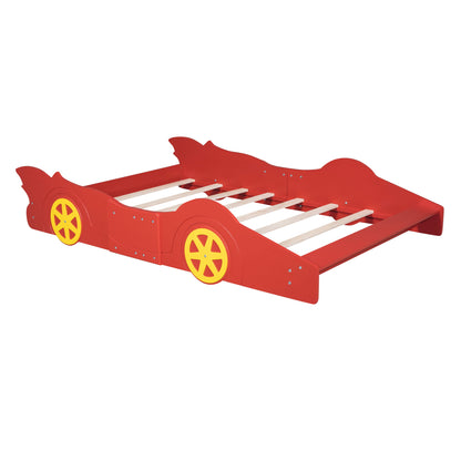 Race Car Shaped Platform Bed & Wheels
