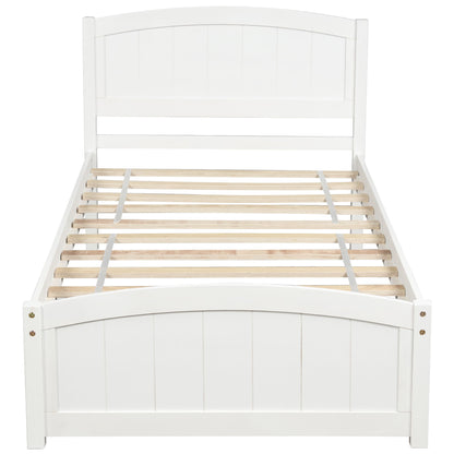 Platform Bed & Headboard, Footboard And Wood Slat Support