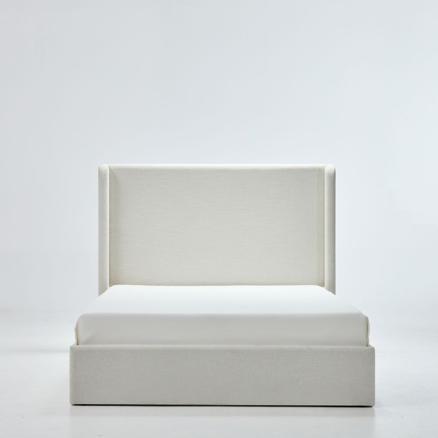 Carmen - California King Size Upholstered Wingback Bed - Ivory