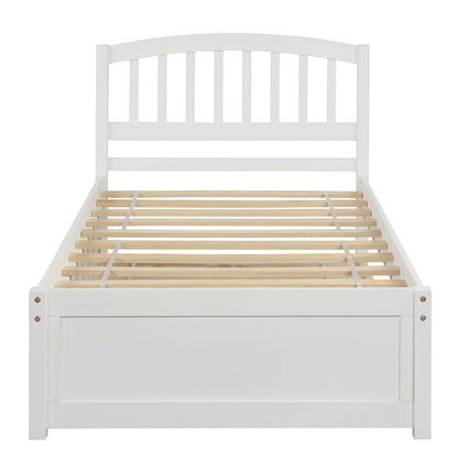Platform Bed Wood Bed Frame With Trundle